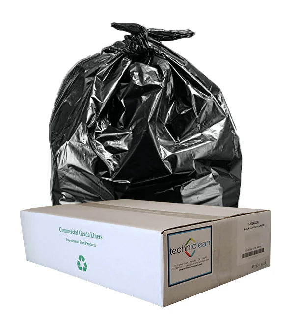 SunnyCare Can Liner 24" x 32" 15-Gal 0.8 Mil Black-(500 PCS/CASE)