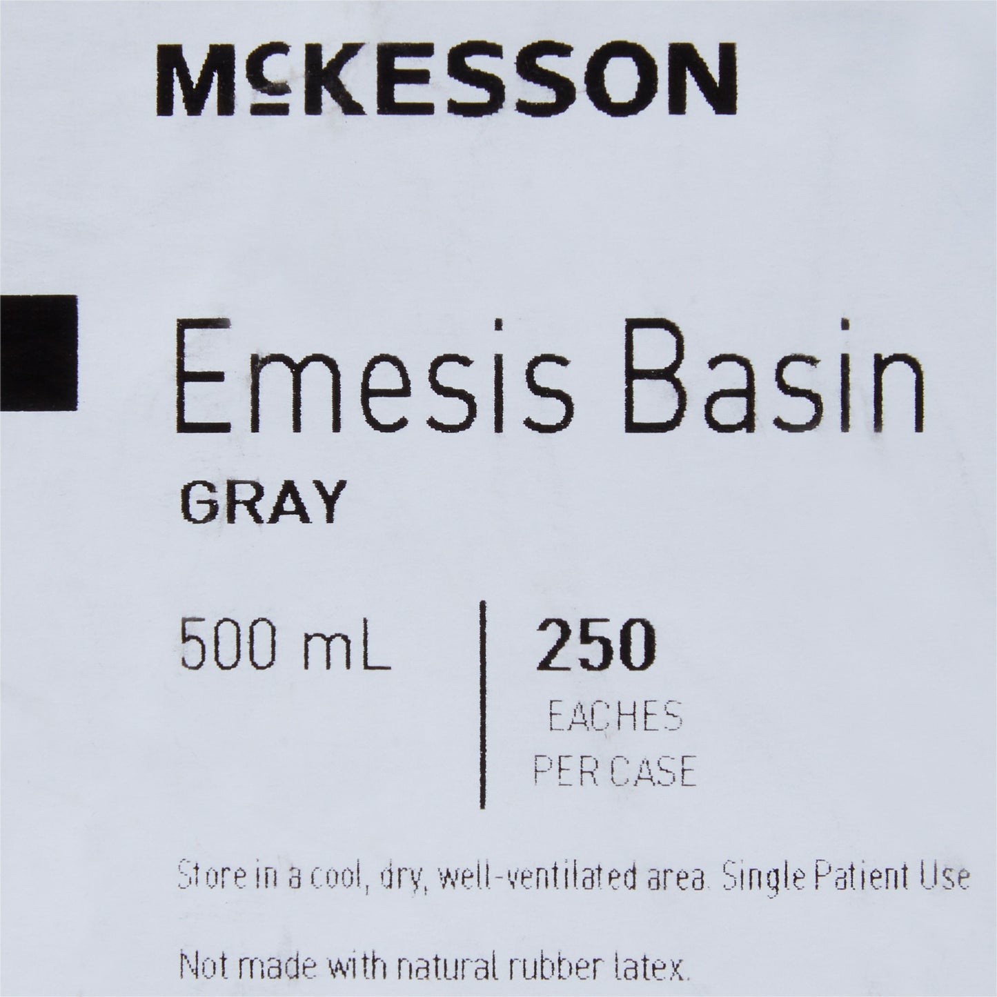 Emesis Basin Graphite 16 oz. Plastic Single Patient Use