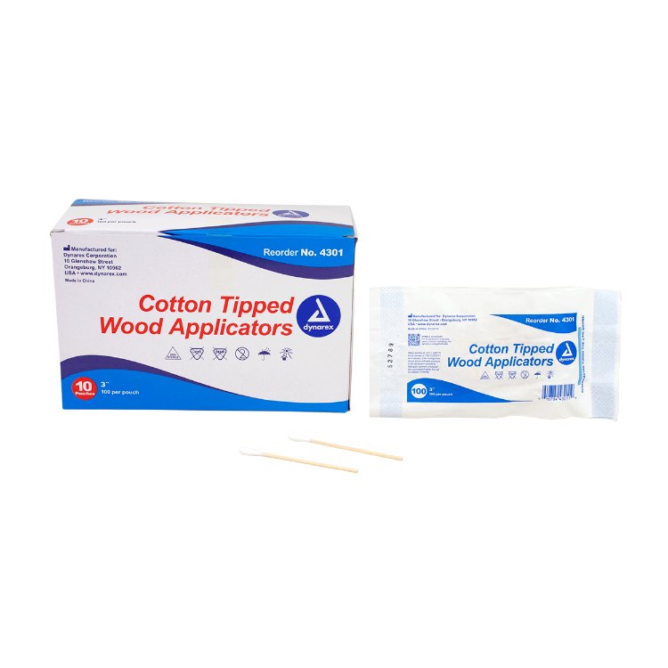 Applicators, Cotton-Tip 6″ N/S 1000ea/bx 10bx/cs