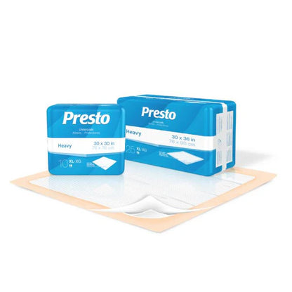 Presto Heavy Underpads 30″ x 36″-4 Bags of 25 (100 CT)