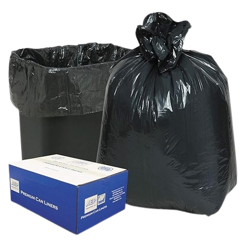 Can Liner 24" x 24" 10 Gal, 0.6mil Black- (500 PCS/CASE)