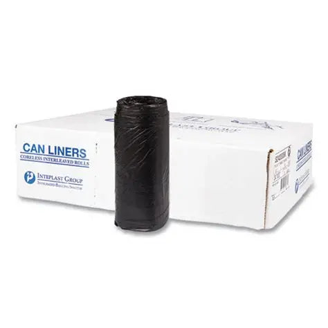High-Density Commercial Can Liners, 16 gal, 8 mic, 24" x 33", Natural, Interleaved Roll