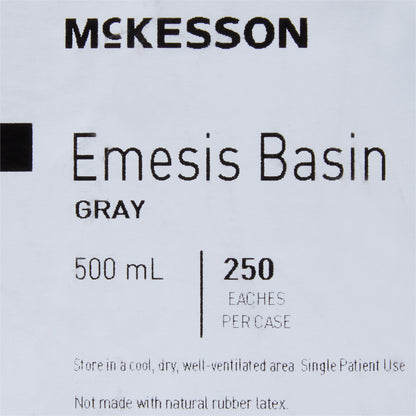 Emesis Basin Graphite 16 oz. Plastic Single Patient Use