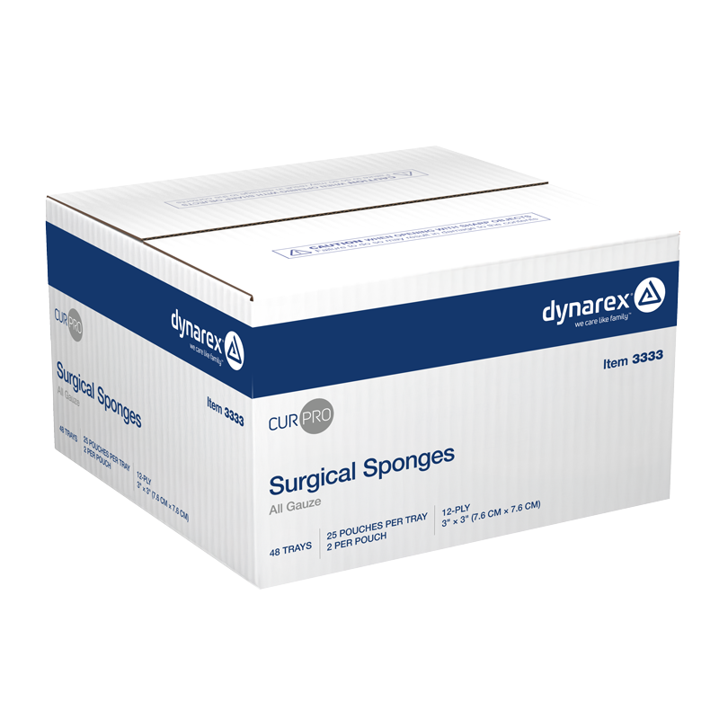 Surgical Gauze Sponge - Sterile 2's, 12 Ply, 3" x 3"