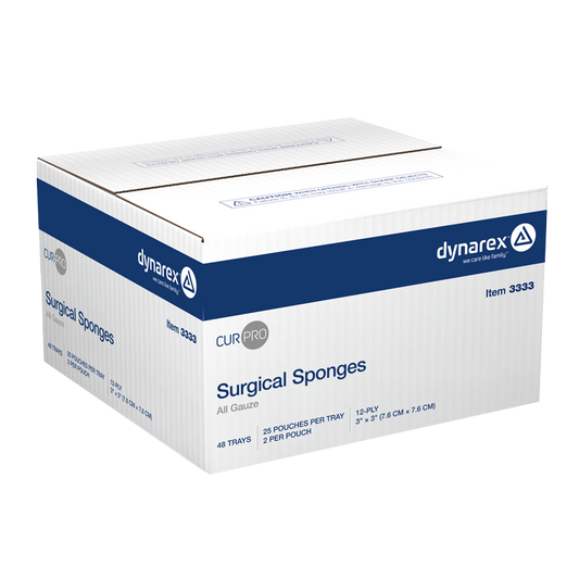 Surgical Gauze Sponge - Sterile 2's, 12 Ply, 3" x 3"